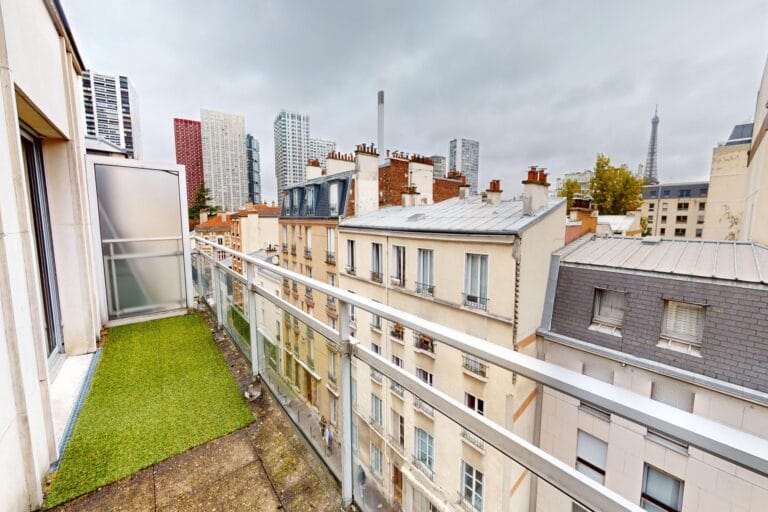 Appartement F2 à louer méublé - 2 pièces - 42m² + terrasse 16m² -PARIS 75015 - ILE DE FRANCE - Agence IMMOTEC Paris
